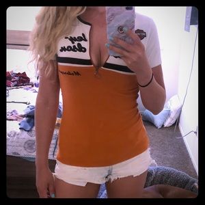 Harley Davidson zipper stretch authentic shirt